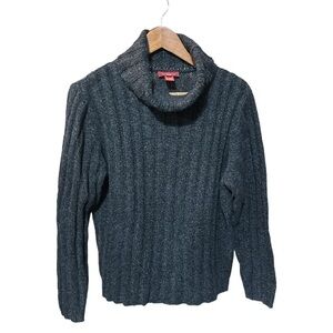 EUC - Sundance Turtleneck Sweater - silk blend - size Large - charcoal gray